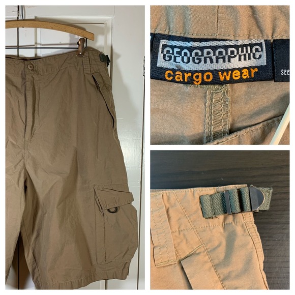 GEOGRAPHIC CARGO WEAR Other - GEOGRAPHIC CARGO WEAR Mens Tan Cargo Shorts Size 40‎ Utility Outdoor